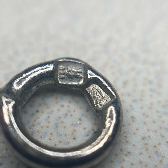 17" Sterling silver star pendant paper clip chain necklace 925 - Picture 6 of 10